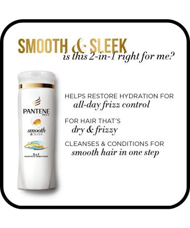 Buy Pantene Pro-V Smooth & Sleek 2 in 1 Shampoo & Conditioner 12.6 fl oz - Best Price Fast International Shipping - Buy Online on SooperMarket.com