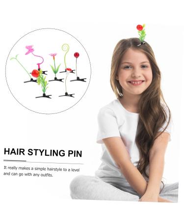 KALLORY 56 pcs Plant Girls Mixed Style Toddler Barrettes - Mini Sprout Hairpins Pins for Kids Party with Grass Sprouts, Little Mushrooms, Butterflies - Novelty Simulation Barrette Set - Buy Online on SooperMarket.com