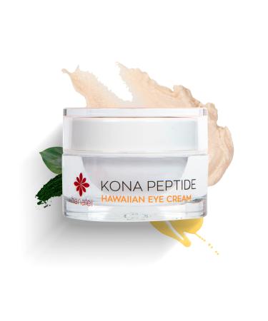 Hanalei Kona Peptide Eye Cream For Minimizing Wrinkles & Puffiness | Made with Hawaiian Botanicals  Caffeine  & Peptides  Made in USA  Cruelty-Free and Vegan (0.5 oz)