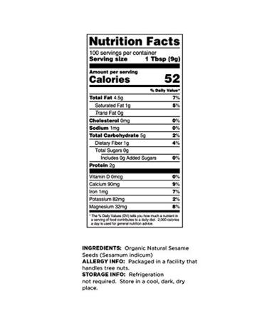 Certified Organic Mayan's Secret Hulled Sesame Seeds - 2 Lbs | Gluten Free, Raw, Keto Friendly - Buy Online on SooperMarket.com