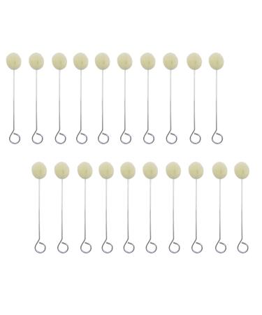 100 Packs Wool Daubers Ball Brush Leather Dye Tool with Metal Handle for DIY Crafts Projects