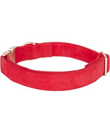 YUDOTE Ultra-Soft Natural Cotton Dog Collar for Small Dogs with Sensitive Skin - Red S (1 Pack) - Gentle Durable Stylish - Buy Online on SooperMarket.com