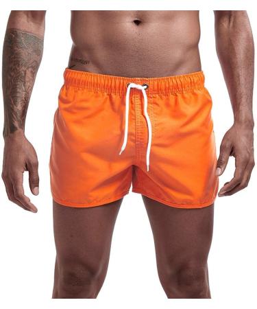 Ronony Men's Short Pants - Quick-Dry Summer Sports Shorts for Running & Training | Fitness Jogging Pants with Pockets (M Z004 #Orange) - Buy Online on SooperMarket.com
