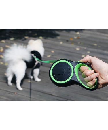 Retractable Dog Leash for Medium & Large Dogs - Etechydra Durable Anti-Bite Steel Chain 5m Pull-Out Nylon Strap Green - Buy Online on SooperMarket.com