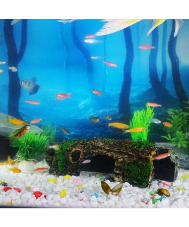 CTPENG 1 Piece Harz Cave Aquarium Decoration for Betta Fish | Synthetic Resin Artificial Wood Branch | Natural Look for Aquariums - Buy Online on SooperMarket.com