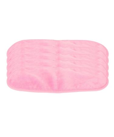 5pcs Coral Fleece Makeup Remover Towels - Reusable Microfiber Face Cloths for Home & Beauty Salon | Skin Friendly & Washable for Mascara Eyeliner Foundation Lipstick - Buy Online on SooperMarket.com