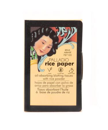 Palladio Rice Paper Tissues Natural (Pack of 6) - Eco-Friendly Soft and Absorbent Makeup Setting Solution | International Shipping Available - Buy Online on SooperMarket.com
