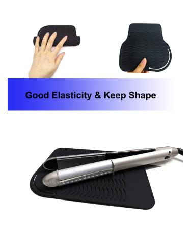 Heat Resistant Silicone Mat for Curling Irons & Flat Irons - 9x6.5 - Black - Buy Online on SooperMarket.com