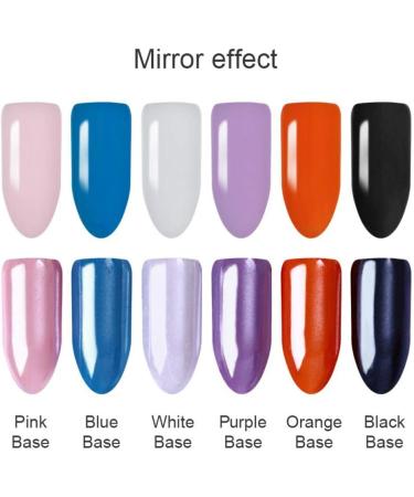 Holographic Nail Powder Holo Rainbow Mirror Effect Nail Pigment Kit for Nail Gel Polish Dipping Tool Purple - Buy Online on SooperMarket.com