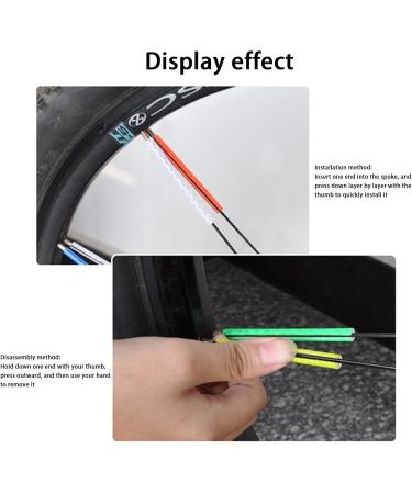 72-Piece Bike Spoke Reflectors Set | 360 Visibility | Easy Assembly Green Bike Accessories - Buy Online on SooperMarket.com