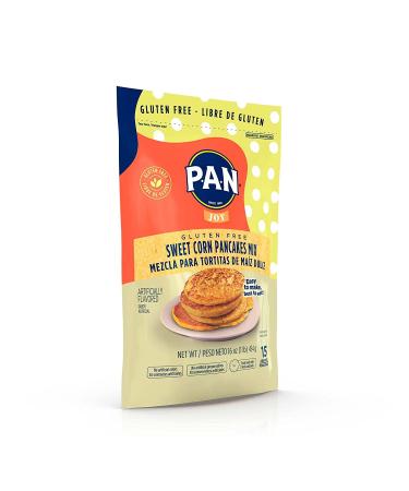 P.A.N Sweet Corn Pancakes Mix - Gluten Free, Easy to Prepare - 1 lb - Buy Online on SooperMarket.com