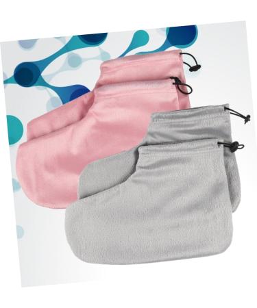 Amosfun 2 Pair Paraffin Wax Warmer Paraffin Wax Booties Paraffin Bath Liners Wax Foot Covers Moisturizing Booties Hot Spa Wax Foot Moisturizing Socks Cotton Foot Strap Foot Bag Heel Work 28x20cm Pink - Buy Online on SooperMarket.com