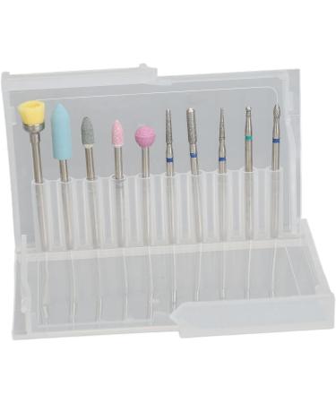 Professional Nail Drill Bits Set with Less Dust Tungsten Steel Ceramics High Hardness for Reshaping Smoothing Buffing Engraving Versatile Use Convenient Storage for Gel - Buy Online on SooperMarket.com