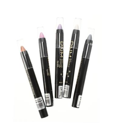 KALLORY 5pcs Pearlescent Eyeshadow Pencil Cream Eyeshadow Long- Lasting Eye Shadow Pen Shiny Colored Sticks 1 count (Pack of 1) Assorted Color