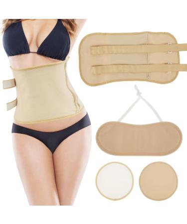 3Pcs Neck Waist Essential Oil Pack Set with Chest Pads Washable Reusable Essential Oil Wrap Leakproof Oil Pack Wrap Adjustable Soft Oil Pack for Waist Neck Chest |(Suit one Khaki) Suit one Khaki