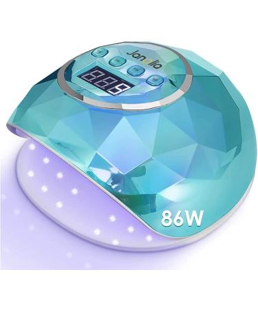 Janolia nail dryer lamp 86W LED UV nail lamp with sensor LCD display for gelails professional nail lamp for fingernail and toenail nail design with 4 timer suitable for all gel green