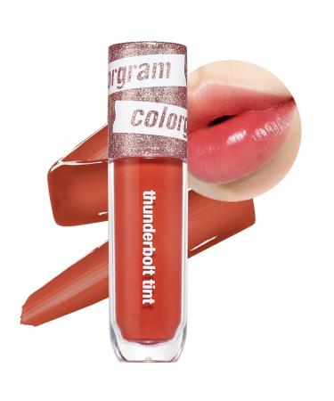 COLORGRAM Thunderbolt Tint Lacquer - True Beauty K-Drama Makeup, Glossy Long Lasting Moisturizing Lip Stain (0.2 fl.oz, 04 Daily Tok)