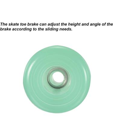 Patikil Roller Skate Toe Stops 82A Rubber Brake Stoppers Green - Includes Screwdriver | Roller Skate Accessories Replacement - Buy Online on SooperMarket.com