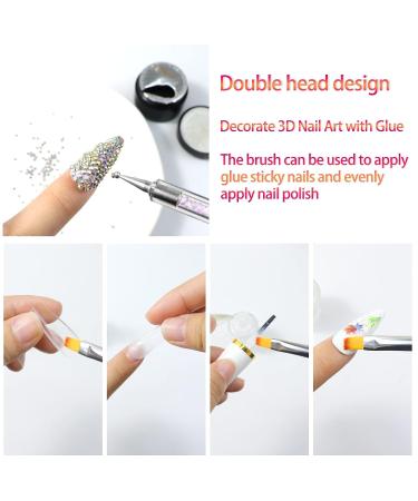 Sularpek Nail Art Brushes 5 Pcs Double-Ended Kit - Nail Art Point Drill Drawing Brush Pen, UV Gel Brush for Design & Detailing - Buy Online on SooperMarket.com