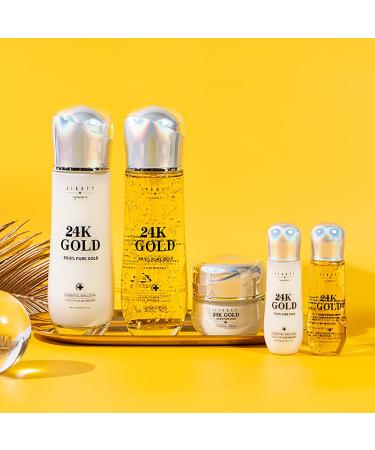 Buy Signature 24K Gold Essential Skin Care Set | Toner Emulsion & Cream | Luxury Anti-Aging Skincare for Glow & Hydration - International Shipping Available - Buy Online on SooperMarket.com