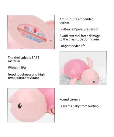 Floating Water Thermometer - High-Precision Turtle Shape Bathing Thermometer in Pink | Ideal Bathroom Temperature Monitor - Buy Online on SooperMarket.com