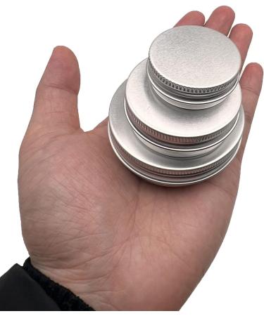 20 Pack 0.5 oz Aluminum Tin Jars with Screw Lid - 15ml Round Refillable Containers - 1.5x0.7 Inch - Buy Online on SooperMarket.com