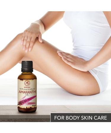 Amaranth Oil 50ml - Pure & Natural Amaranthus Caudatus Seed Oil for Skin Body Hair & Nail Care - Buy Online on SooperMarket.com