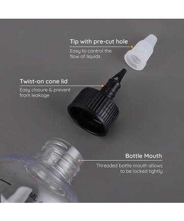 Segbeauty 16.9oz Measured Hair Dye Bottles with Twist-On Tip Cap - 2pcs 500ml Refillable Applicator Bottles for Hair Color Dyeing - Buy Online on SooperMarket.com