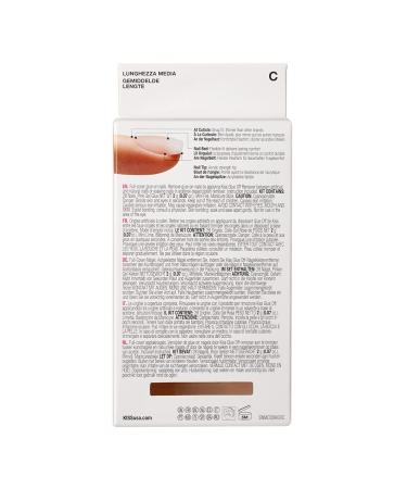 KISS Salon Acrylic Natural Nails Euphoria Medium Length Kit | DIY Manicure Set with Pink Gel Nail Glue | 28 Nails, Mini File, Manicure Stick | Ultra-Smooth Finish - Buy Online on SooperMarket.com