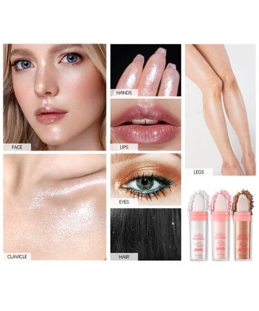 Reddhoon Body Glitter Highlighter Stick - High Gloss Shine for Face, Body, and Hair (02 White) - Buy Online on SooperMarket.com
