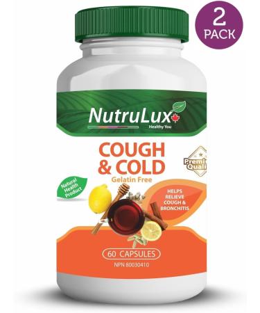 NutruLux Cough & Cold Capsules with 50mg Ocimum Tenuiflorum Halal Vegan Gelatin-Free Respiratory Health Supplement 120 Capsules (Pack of 2) - Buy Online on SooperMarket.com