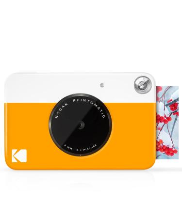 KODAK Printomatic Digital Instant Print Camera - Full Color Prints On ZINK 2x3" Sticky-Backed Photo Paper (Yellow) Print Memories Instantly Yellow Camera