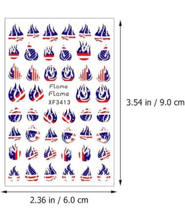 minkissy American Flag Nail Art Stickers - 8 Sheets 4th of July Independence Day Nail Art Decals National Day Manicure Decals for Memorial Day Women Girls - Buy Online on SooperMarket.com