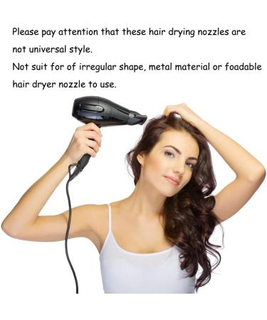 2 PCS/Set Professional Salon Hair Dryer Nozzle Replacement - Black Narrow Concentrator Blow Dryer Attachment - Fits Outer Dia 4.2-4.6cm - Buy Online on SooperMarket.com