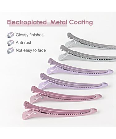 Shop Aimike 12 Morandi Hair Clips - No Trace Silicone Hairdresser Clamps for Thick & Thin Hair | Perfect for Styling & Cutting - Buy Online on SooperMarket.com
