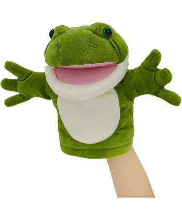 Lilizzhoumax Simulation Frog Hand Puppet Plush Toy - Cute Stuffed Animal for Role-Playing and Early Education - Interactive Kids Gift - Buy Online on SooperMarket.com