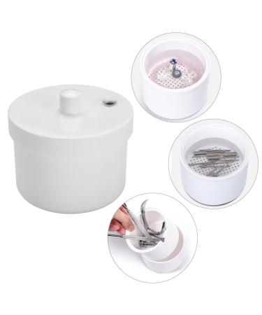 Disinfection box sterilizer round clean jar for nail art tools manicure accessories metal must be used with alcohol or disinfectant (not included in the product)