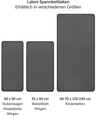 Laleni 2 Set Fertilizer Sheet - OEKO-TEX Certified 100% Cotton Clamping Cloth Jersey Baby - Breathable Anthracite Oval 38x77 cm 135 g/m - International Shipping Available - Buy Online on SooperMarket.com