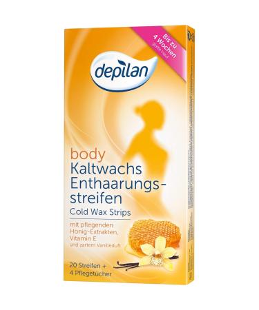 Waxing strips depilan cold wax strips body waxing pack of 2 (2 x 20 strips)
