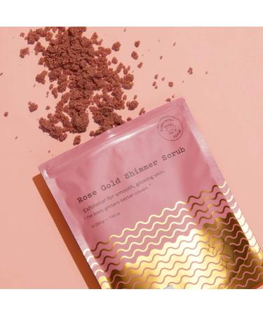 Frank Body Rose Gold Shimmer Scrub | Vegan Cruelty Free Exfoliating Body Scrub | 7.43 oz | Sugar, Salt, Vitamin E, Grapeseed Oil - Buy Online on SooperMarket.com