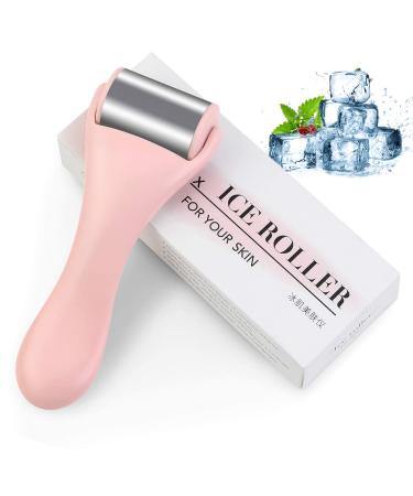 Pink Stainless Steel Ice Roller for Face & Eye - Pain Relief, Migraine, Puffiness - Cold Facial Roller for Redness, Headaches - Skincare Massager - Buy Online on SooperMarket.com