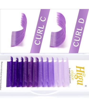Ombre Purple 0.07C Colored Eyelash Extensions 15mm - Fast Fanning Easy Fan Lashes - Buy Online on SooperMarket.com