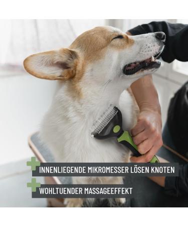 Reavet Dog & Cat Brush - Underwool & Top Hair Care for Long-Haired Breeds (Size M-L) | Massage Effect & Fur Protection - Buy Online on SooperMarket.com