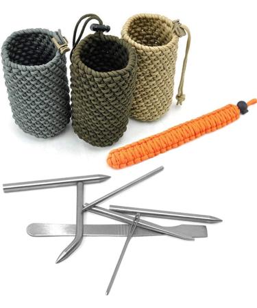 Sonku 8 Pack Paracord FID Lacing Needles Set with Smoothing Tool - Stainless Steel Stitching Set for Paracord Bracelet, Leather Weaving - 8 Sizes - Silver - Buy Online on SooperMarket.com