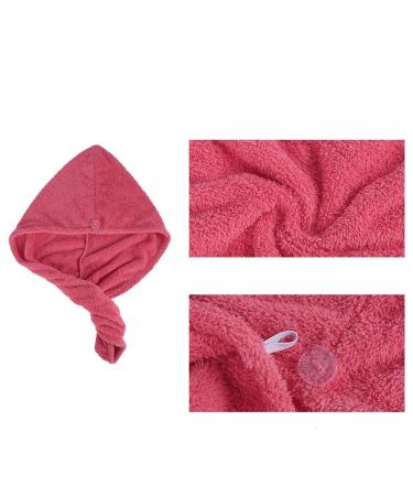 Quick-Dry Absorbent Bath Towel Turban Scarf Set | 4-Pack Hair Drying Towels for Fast Drying - Buy Online on SooperMarket.com