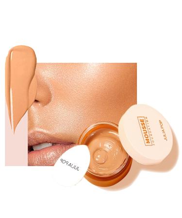 Easilydays Nourishing Liquid Foundation Concealer  Wheat Mousse Cloud Foundation  Concealer Foundation Cream  Durable Non-Removal BB Cream Waterproof Moisturizing Brightening Seamless Camouflage Makeup (04 Caramel Color...