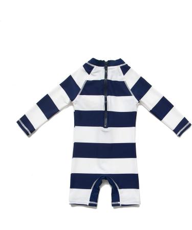 BONVERANO Baby Boys Swimsuit UPF 50+ Sun Protection Navy Stripe 2-3 Years - Buy Online on SooperMarket.com