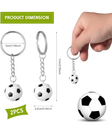 2 Pieces Football Keychain - Soccer Sports Ball Favors & Gifts for Fans | Perfect Souvenirs for Parties Adults & Kids - Buy Online on SooperMarket.com