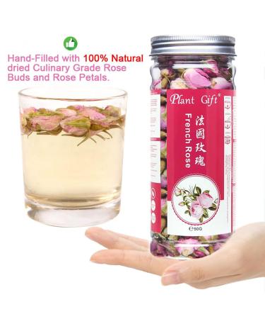 Buy France Rose Tea - Fragrant Natural Rosa Damascena Buds | 50g | Premium Herbal Flower Tea for Health - Buy Online on SooperMarket.com