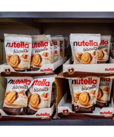 Classic Nutella Biscuits with Hazelnut and cocoa cream heart biscuits to share with those you love 304g in resealable bags (2 packs) - Buy Online on SooperMarket.com
